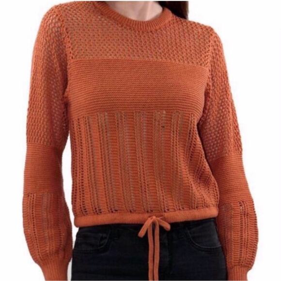AMERICAN EAGLE | Open Knit Tie Front Sweater | M - Picture 1 of 5